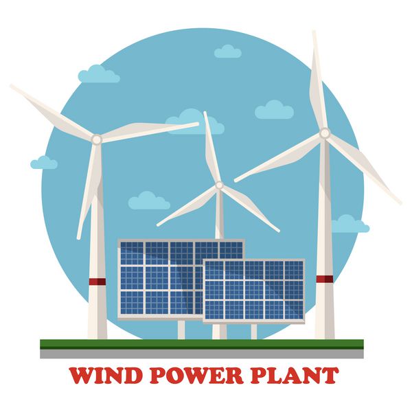 نیروگاه های بادی و خورشیدی با توربین