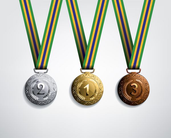 مجموعه ای از سه مدال برنده جایزه