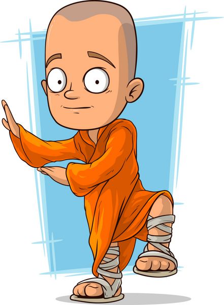 کارتون راهب جوان بودایی