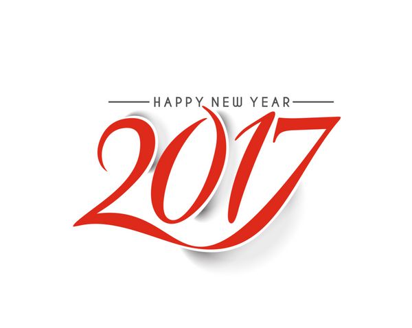 وکتور طراحی متن سال نو مبارک 2017
