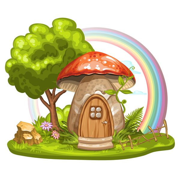 خانه برای گنوم ساخته شده از قارچ