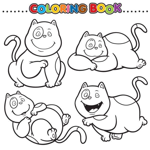 کتاب رنگ آمیزی کارتونی - گربه