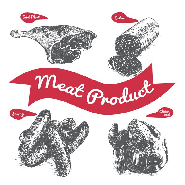 تصویر مجموعه محصولات گوشتی