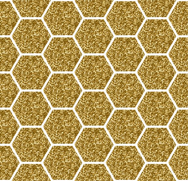 الگوی تکراری بدون درز هندسی با اشکال شش ضلعی طلایی