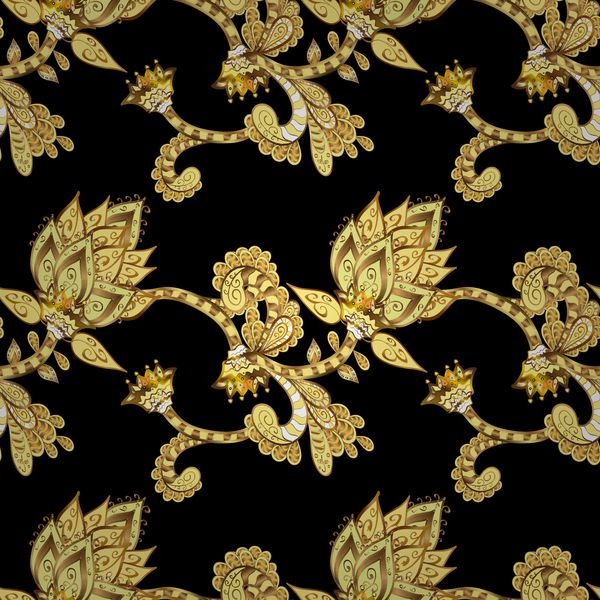پس زمینه زیبا انتزاعی سلطنتی زیور آلات گلدار پرنعمت الگوی بدون درز غنی لوکس کاغذ دیواری وکتور هنری گلدار قدیمی ترین سبک مد پارچه آرابسک برای دکوراسیون و طراحی