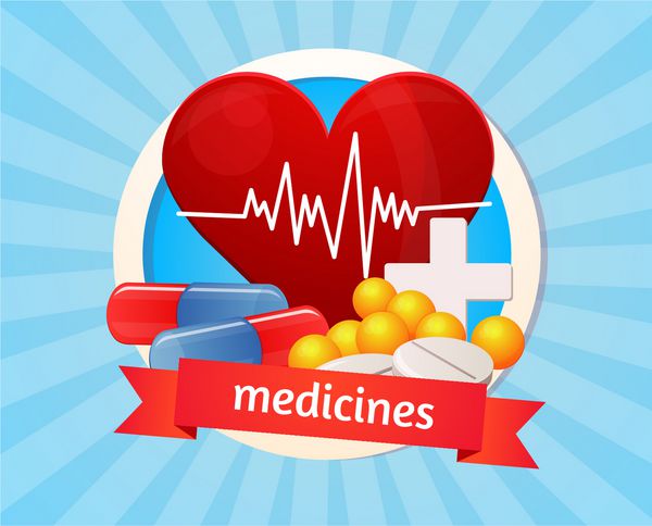 دارو سلامت پوستر سلامت علامت دارو قلب مجموعه ترکیب آرم طلسم