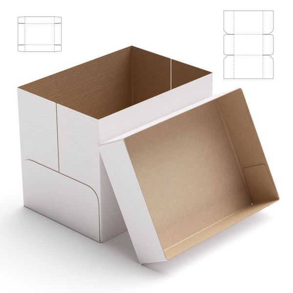 سینی ذخیره سازی با جعبه درب و الگوی طرح