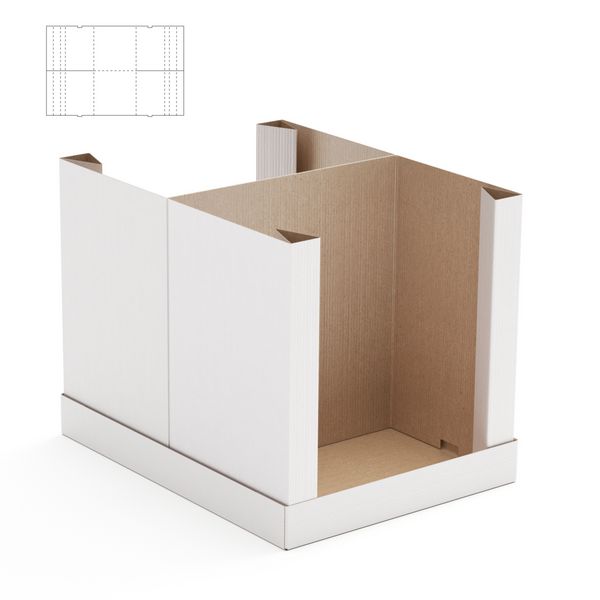 جعبه سینی قفسه ذخیره سازی خرده فروشی با تقسیم کننده و قالب خط قالب