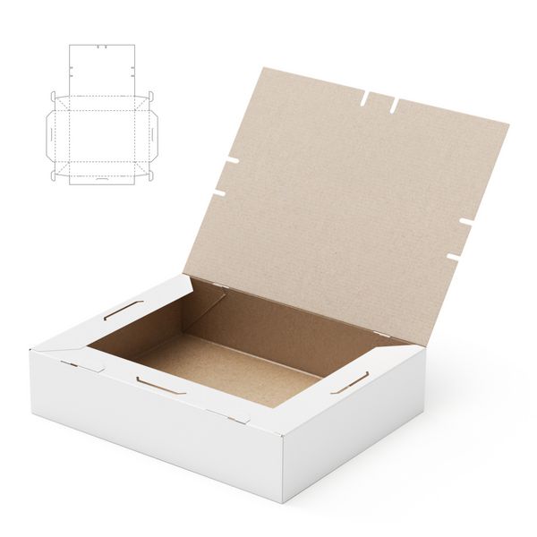 جعبه خرده فروشی با الگوی خط قالب