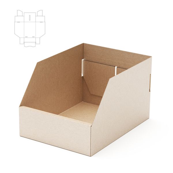 جعبه قفسه مخروطی با الگوی خط قالب