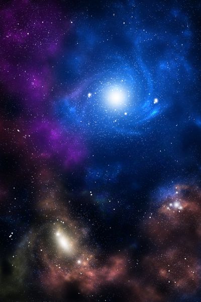 کهکشان آبی و قهوه ای sp به عنوان پس زمینه انتزاعی