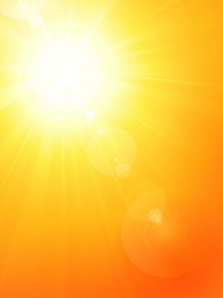 پس‌زمینه تابستانی با فوران خورشید تابستانی باشکوه با شعله‌ور شدن لنز sp برای متن شما