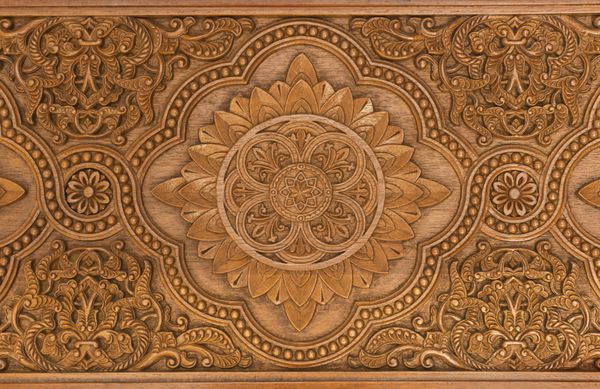 جزئیات هنر منبت کاری روی چوب هنر و صنعت اسلامی