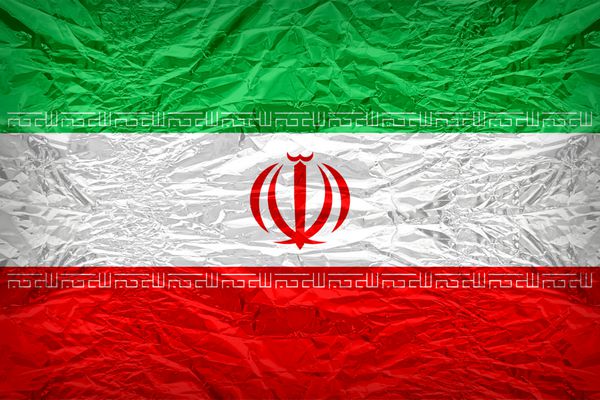 روکش الگوی پرچم ایران روی پوسته آب نبات سبک حاشیه قدیمی