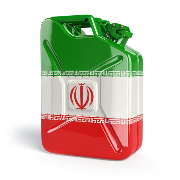 نفت ایران نقاشی پرچم ایران روی قوطی گاز تصویر سه بعدی