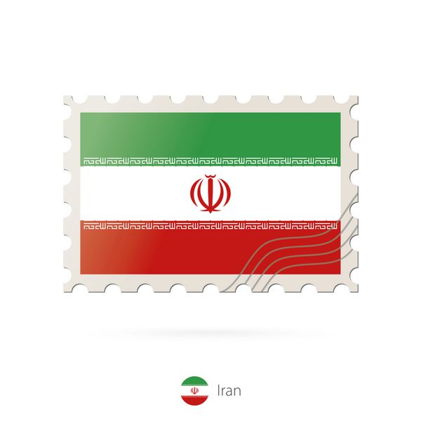 تمبر پستی با تصویر پرچم ایران کپی شطرنجی