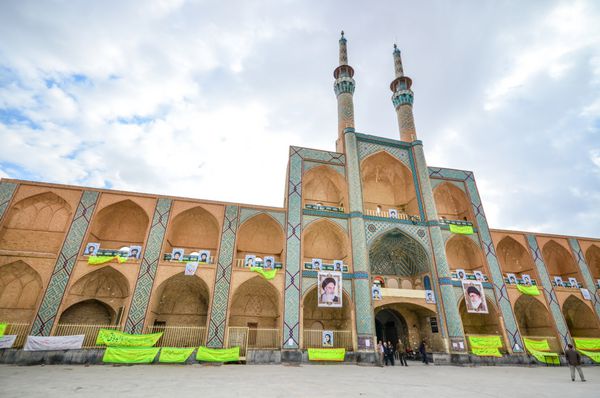 یزد ایران - 28 دسامبر 2014 مسجد امیر چکمک یزد