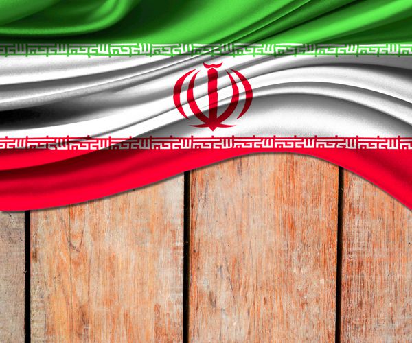 تصویر سه بعدی پارچه اهتزاز پرچم ایران