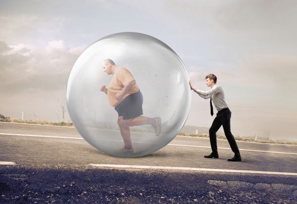 عکس آدم چاق و لاغر