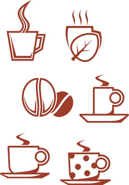 نمادهای چای و قهوه