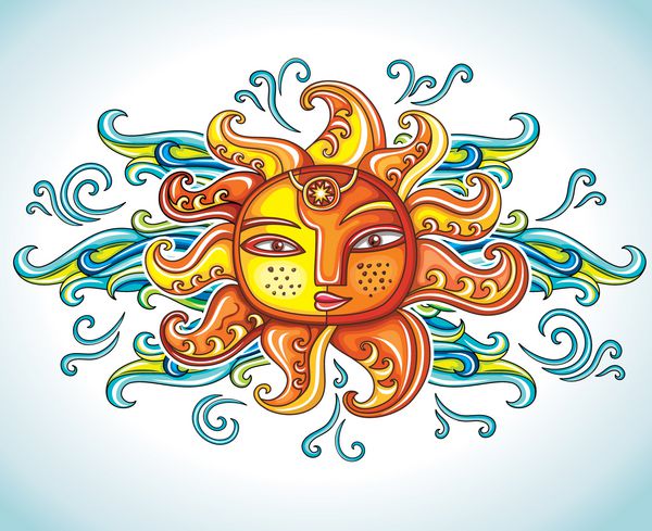 نماد خورشید وکتور
