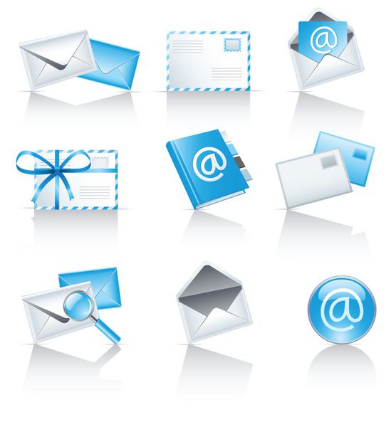 نمادهای خدمات پست الکترونیکی