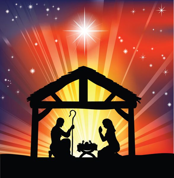 صحنه سنتی کریسمس مسیحی