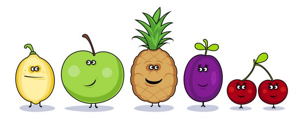 نمادهای کارتونی خنده دار سبزیجات