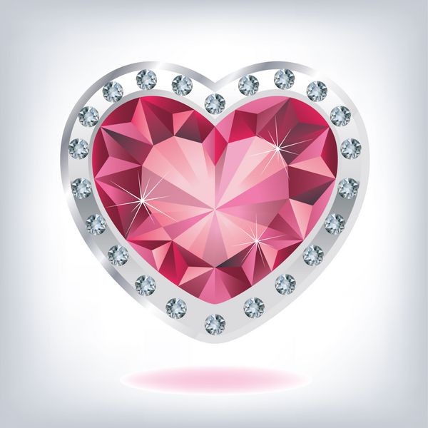 قلب یاقوتی در الماس