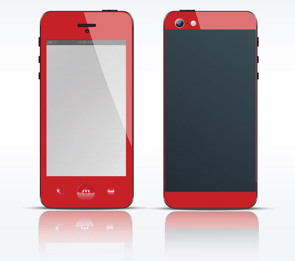 سلول برداری تلفن همراه یا تلفن هوشمند گوشی هوشمند قرمز