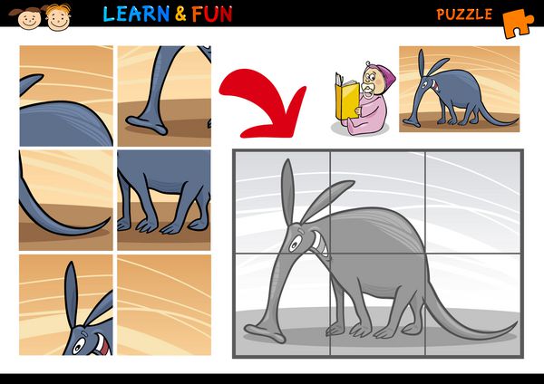 بازی پازل کارتونی aardvark
