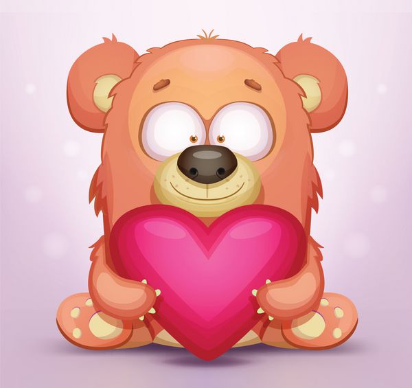 خرس عروسکی ناز با قلب