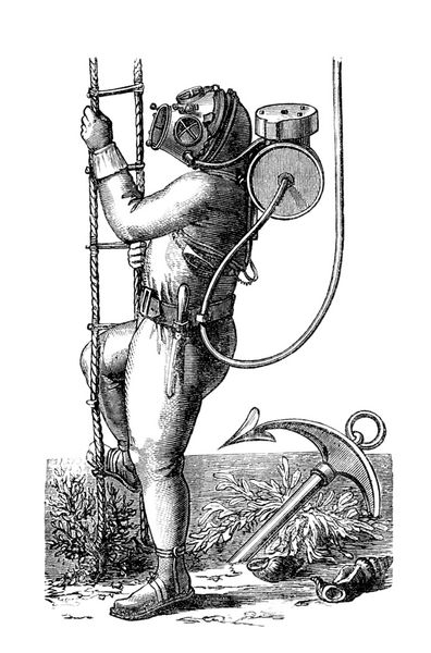 scaphandrier - غواص - taucheranzug - قرن 19