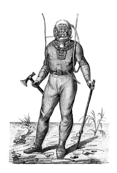 scaphandrier - لباس غواصی - taucheranzug - قرن 19