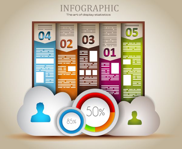 عناصر اینفوگرافیک - ابر و فناوری