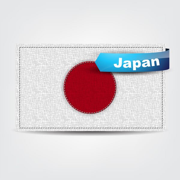 بافت پارچه پرچم ژاپن