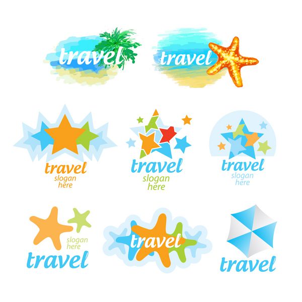 مجموعه ای از لوگوهای سفر و گردشگری
