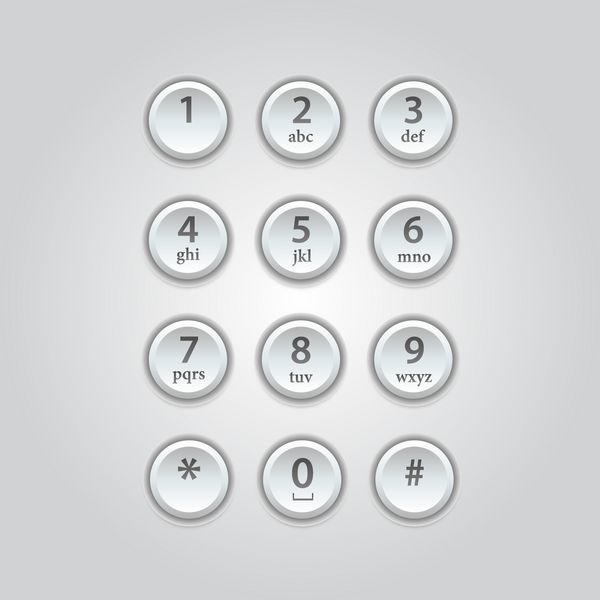 صفحه کلید رابط کاربری برای گوشی