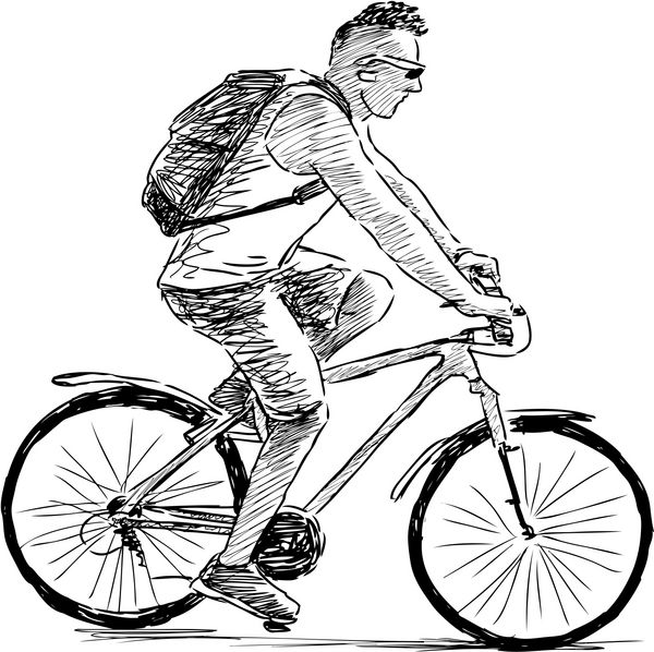 مرد دوچرخه سواری