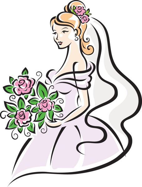 عروس با گل