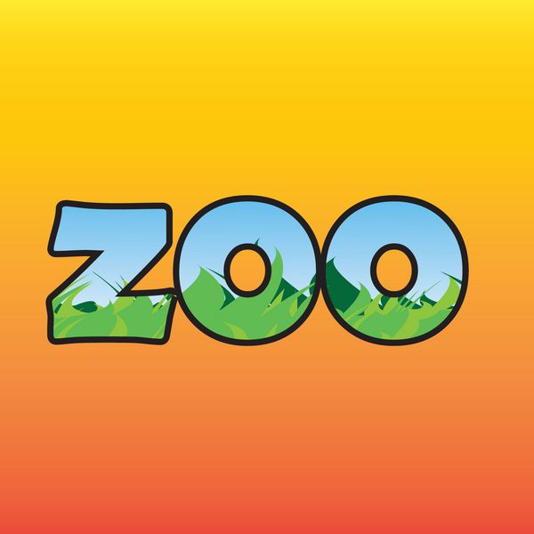 وکتور کارتونی متن زیبا و خنده دار باغ وحش برای بچه ها
