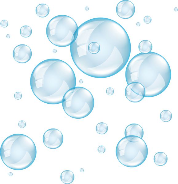 حباب های صابون شفاف با وکتور واقعی