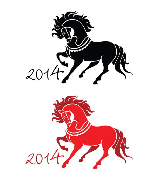 نماد سال نو اسب 2014 جدا شده است