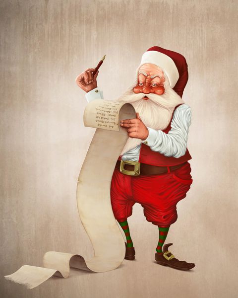 بابا نوئل و لیست هدایا