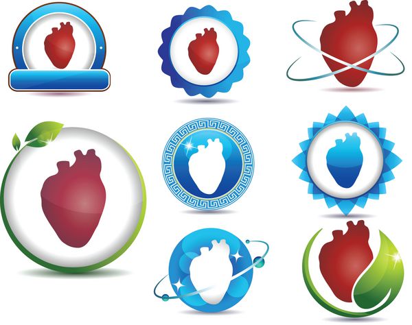 نمادهای قلب انسان تصاویر پزشکی