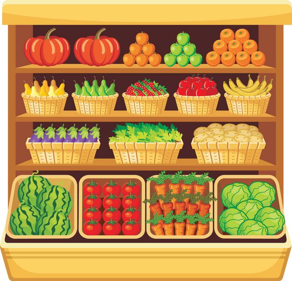 سوپر مارکت سبزیجات و میوه ها