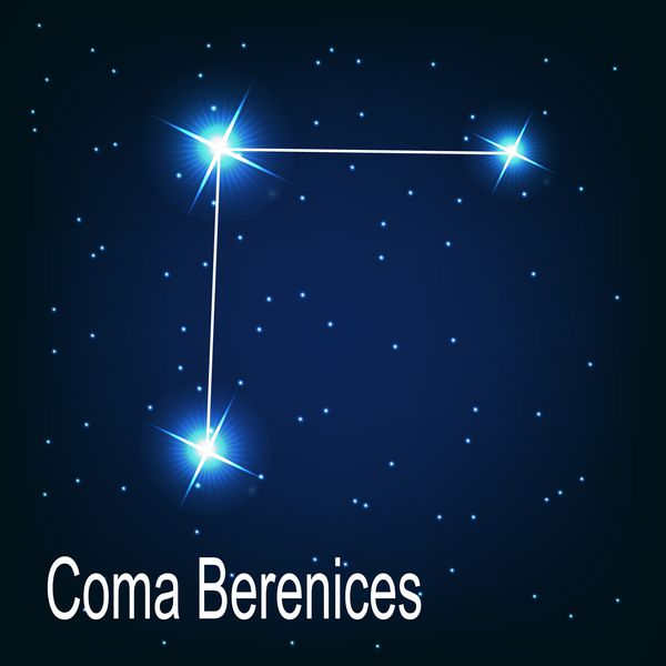 صورت فلکی کما برنیس ستاره در آسمان شب بردار