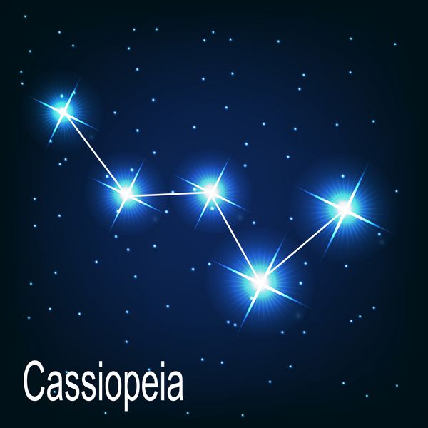 ستاره صورت فلکی کاسیوپیا در آسمان شب ناقل بیمار