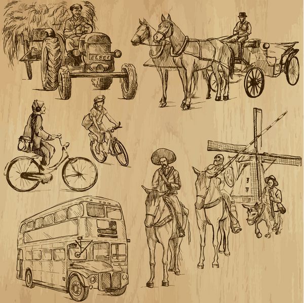 حمل و نقل در سراسر جهان 3 - نقاشی به مجموعه وکتور