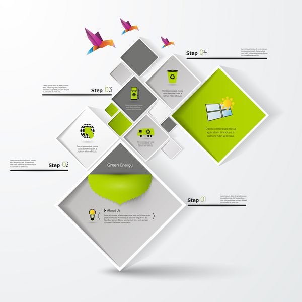 طراحی وب انتزاعی سبز